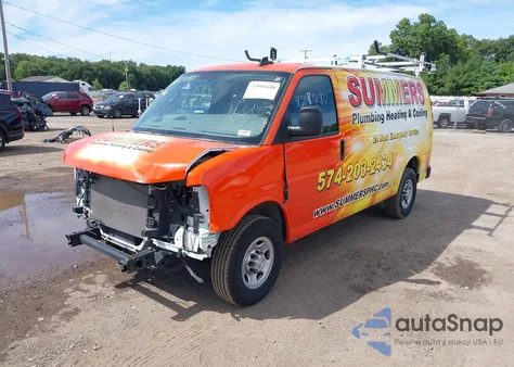 2024 Chevrolet Express Cargo Rwd 2500 Regular Wheelbase Wt from USA, damaged, VIN 1GCWGAF73R1194076